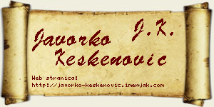 Javorko Keskenović vizit kartica